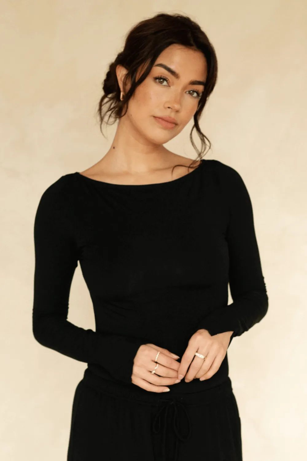The Cool-Comf Lounge Essential Long Sleeve - Matte Black