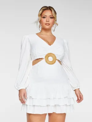 Toni Buckle Detail Cutout Dress