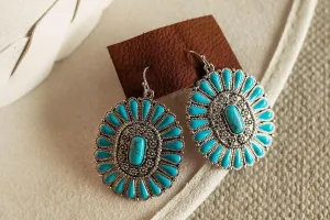 Turquoise Concho Earrings