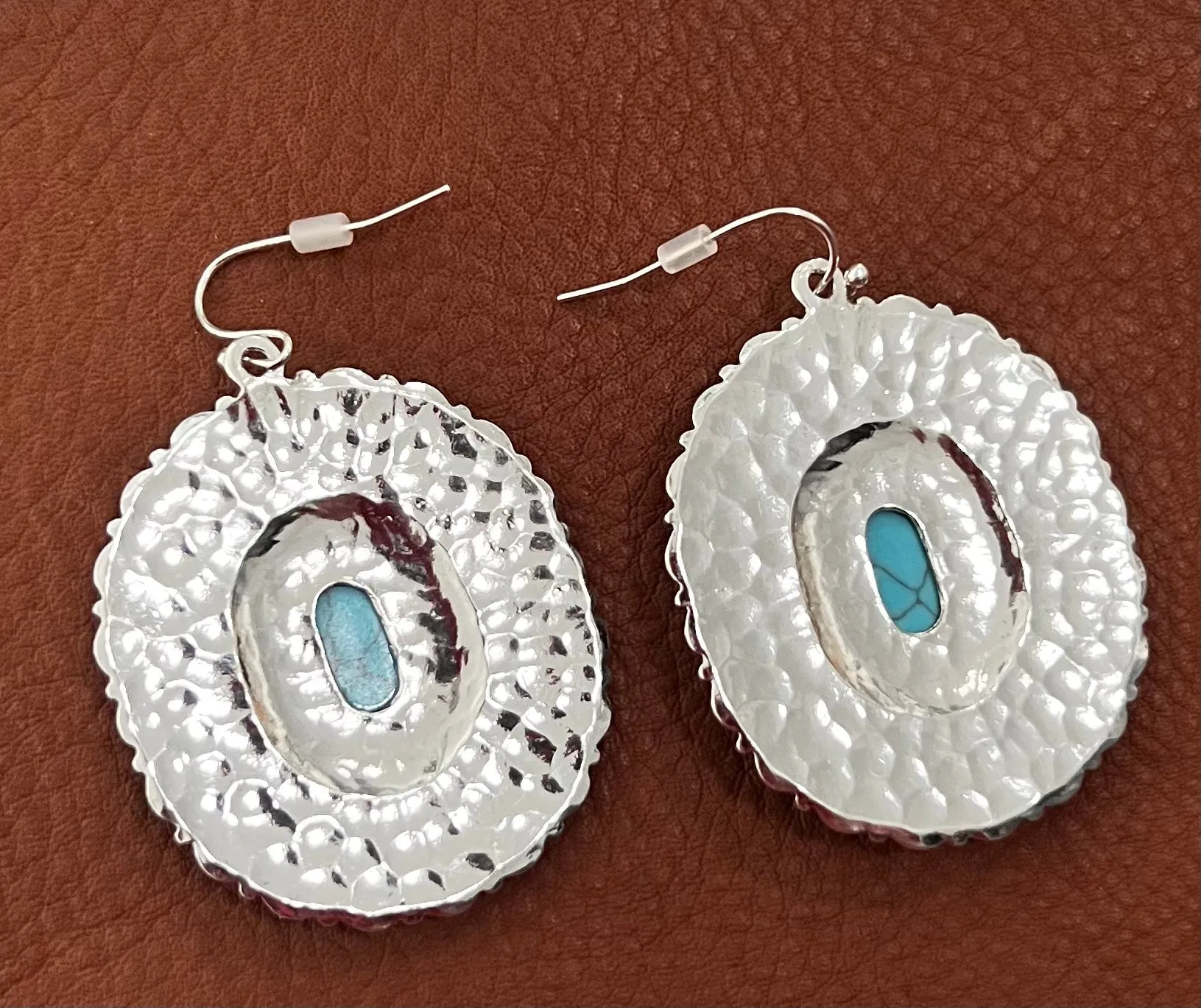 Turquoise Concho Earrings