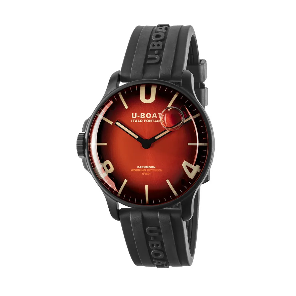 U-Boat Men's Black Tone Case Red Dial Quartz Watch