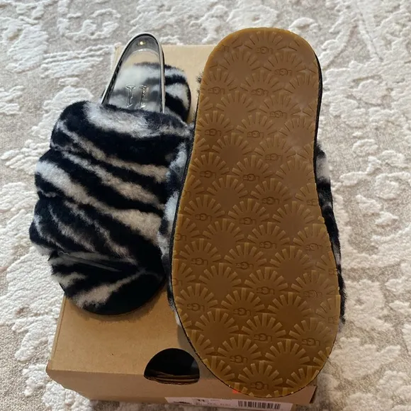 UGG Fluff Yeah Slides Kids- Marble