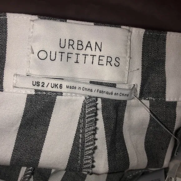 Urban outfitters stripped linen stretchy pants