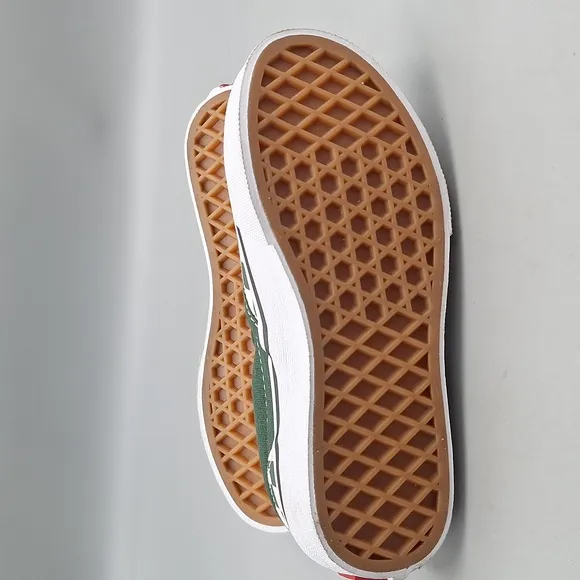Vans Classic Slip-On Checkerboard Duck Green Kids Boys Size 13