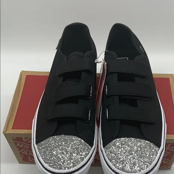Vans shoes Kids 23V  Glitter Toe Size 6