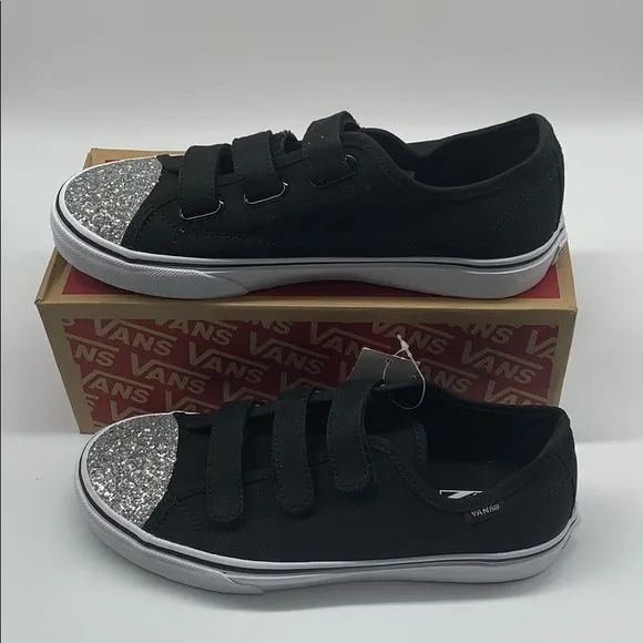 Vans shoes Kids 23V  Glitter Toe Size 6