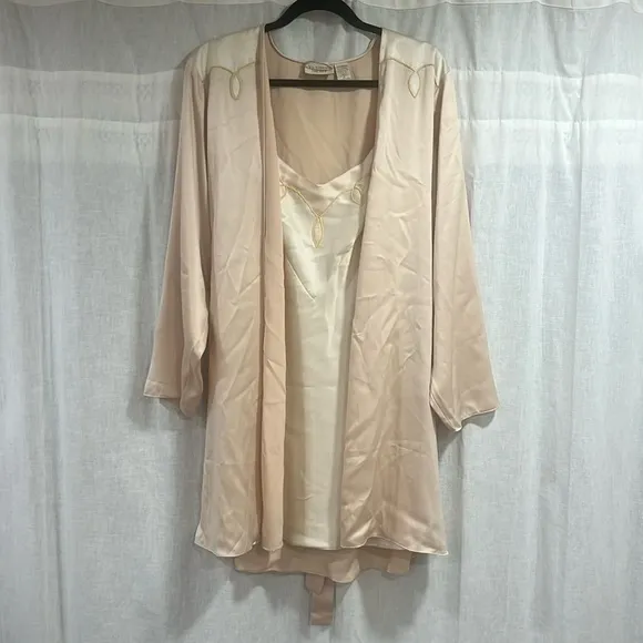 Victoria's Secret Gold Tag Beaded Slip &amp; Robe