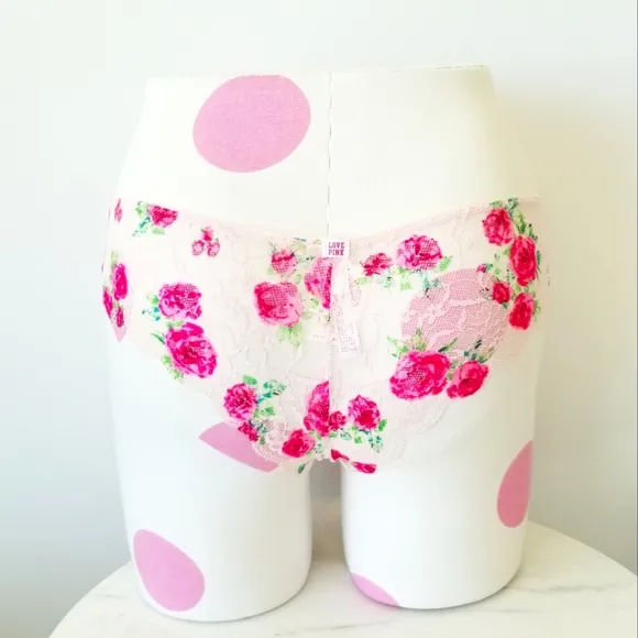 Victoria's Secret PINK Vintage Extra Low Rise Floral Lace Hipster Panty NWT