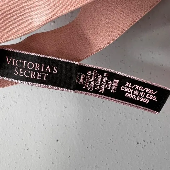 Victorias Secret Very Sexy Bralette sz XL High Neck Strappy Sides Zip Dusty Rose