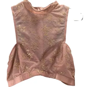 Victorias Secret Very Sexy Bralette sz XL High Neck Strappy Sides Zip Dusty Rose