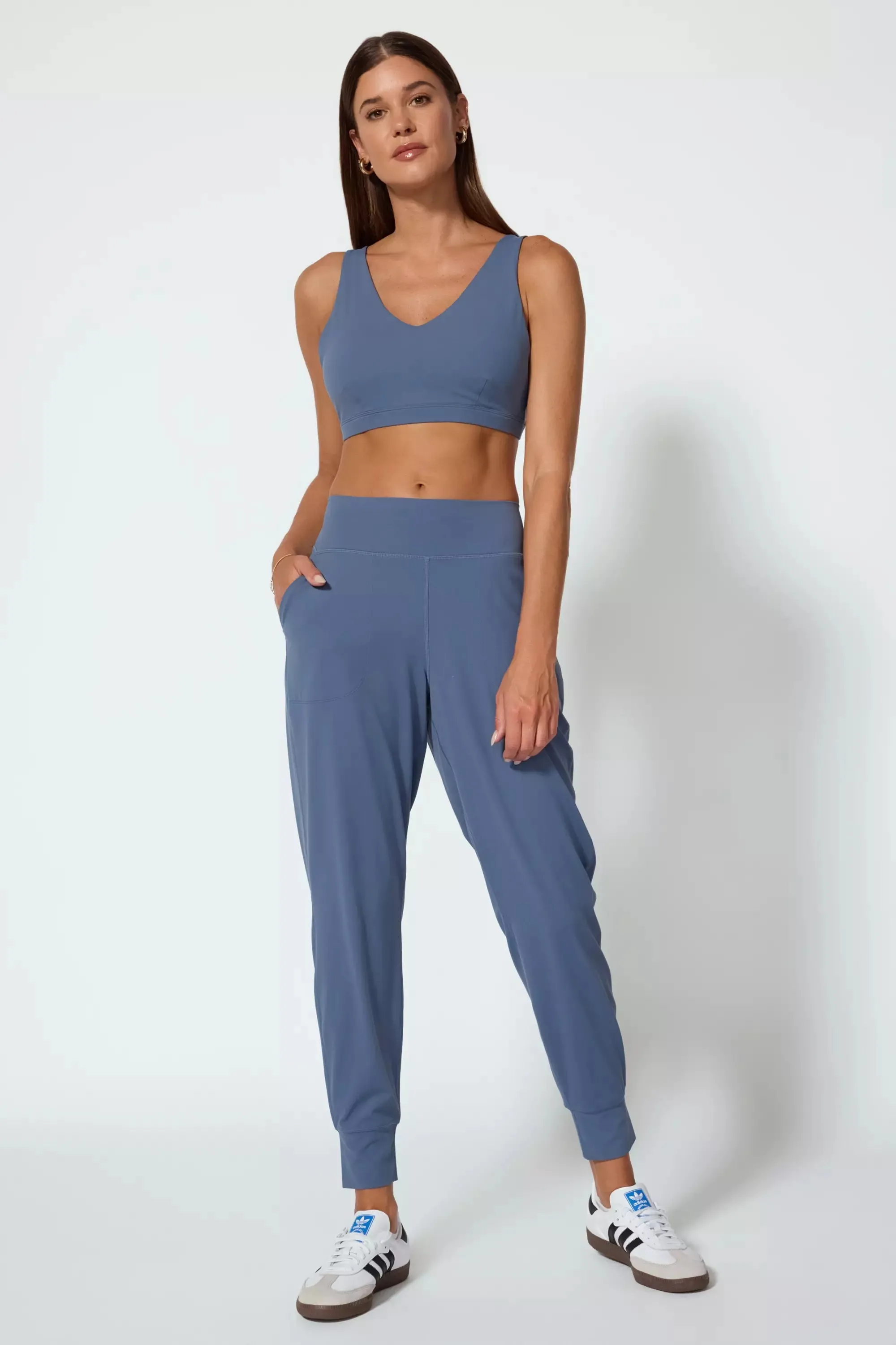 Vital Strappy Back Bra - Petrol Blue