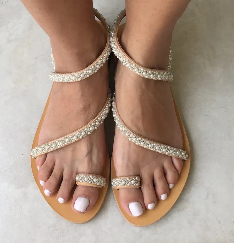 Wedding Sandals With Pearls