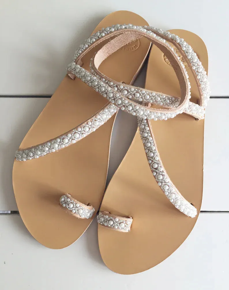 Wedding Sandals With Pearls