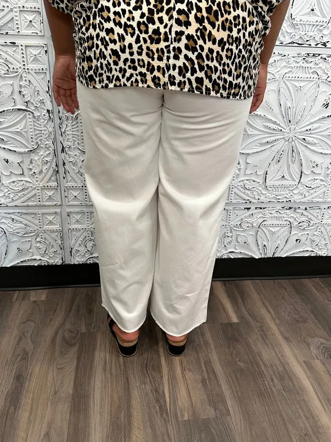 Wide Leg Woven Drawstring Pant